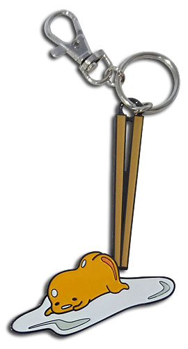 Gudetama - Chopstick Metal Keychain, an officially licensed product in our Gudetama Key Chains department.