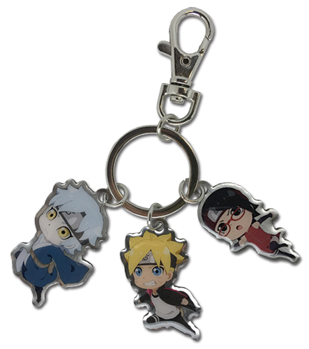 Boruto - Main 3 Multi Metal Keychain, an officially licensed Boruto product at B.A. Toys.