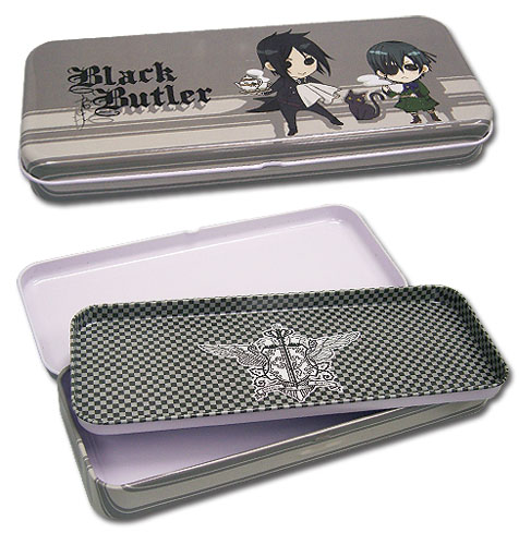 Black Butler Sebastian & Ciel Tin Pencil Case, an officially licensed Black Butler product at B.A. Toys.