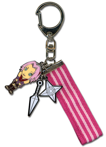 Naruto Shippuden Sakura & Weapons Metal Keychain, an officially licensed product in our Naruto Shippuden Key Chains department.