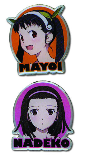 Nisemonogatari - Mayoi & Nadeko Pin Set, an officially licensed product in our Nisemongatari Pins & Badges department.