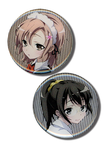 Haganai - Rika & Yukimura Pin Set, an officially licensed product in our Haganai Pins & Badges department.