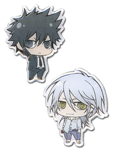 Psycho Pass - Sd Kogami & Makishima Metal Pin Set, an officially licensed product in our Psycho-Pass Pins & Badges department.