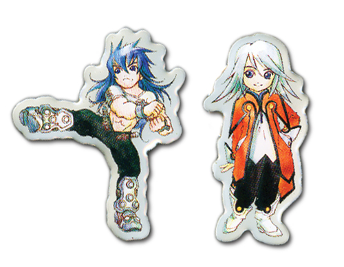 Tales Of Symphonia - Sd Regal & Raine Pin Set, an officially licensed product in our Tales Of Symphonia Pins & Badges department.