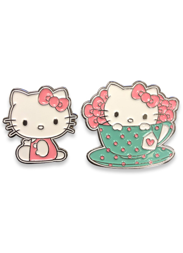 Hello Kitty - Tea Set Hello Kitty Enamel Metal Pin Set, an officially licensed product in our Hello Kitty Pins & Badges department.