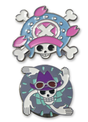 One Piece - Chopper & Robin Skull Pin Set 1.5