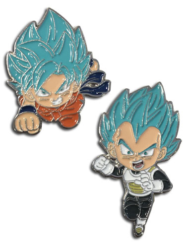 Dragon Ball Super - Ssgss & Ssgss Vegeta Enamel Pins, an officially licensed product in our Dragon Ball Super Pins & Badges department.