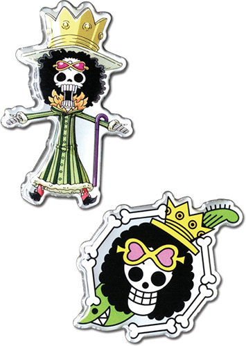 One Piece - Brook & Brook Skull Metal Pins, an officially licensed product in our One Piece Pins & Badges department.