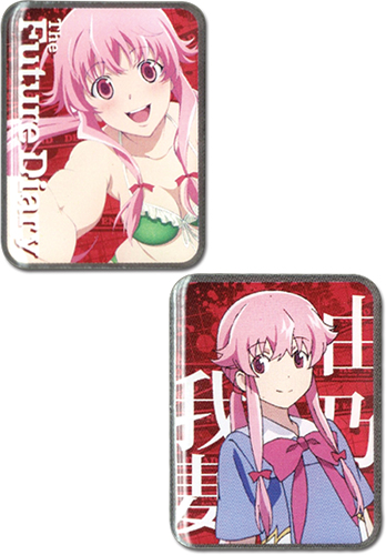 Future Diary - Yuno Pin Set, an officially licensed product in our Future Diary Pins & Badges department.