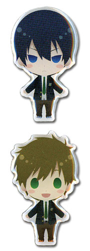 Free! - Sd Haruka & Makoto Pin Set, an officially licensed product in our Free! Pins & Badges department.
