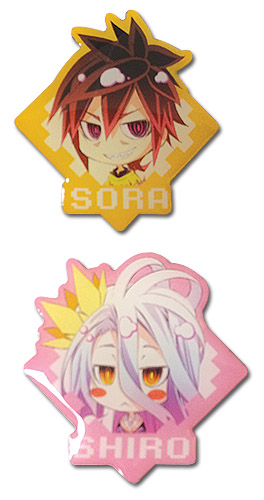 No Game No Life - Sora & Shiro Metal Pin, an officially licensed product in our No Game No Life Pins & Badges department.