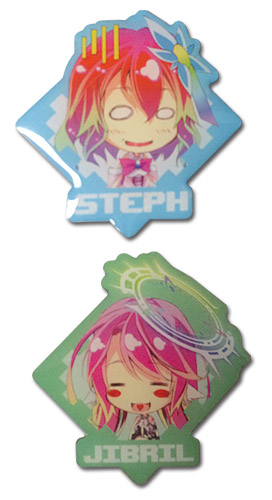 No Game No Life - Steph & Jibril Metal Pin, an officially licensed product in our No Game No Life Pins & Badges department.