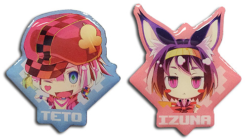 No Game No Life - Izuna & Teto Metal Pins, an officially licensed product in our No Game No Life Pins & Badges department.