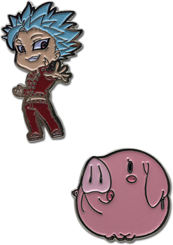 The Seven Deadly Sins - Ban & Hawk Pins, an officially licensed product in our The Seven Deadly Sins Pins & Badges department.