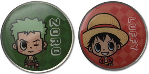 One Piece - Luffy & Zoro Pins, an officially licensed product in our One Piece Pins & Badges department.