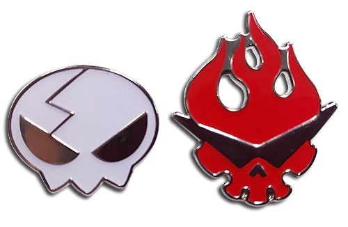 Gurren Lagann - Dai Gurren & Yoko Skull Pins, an officially licensed product in our Gurren Lagann Pins & Badges department.