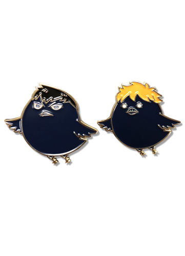 Haikyu!! - Hinata Crow & Kazume Cat Pin Set, an officially licensed product in our Haikyu!! Pins & Badges department.