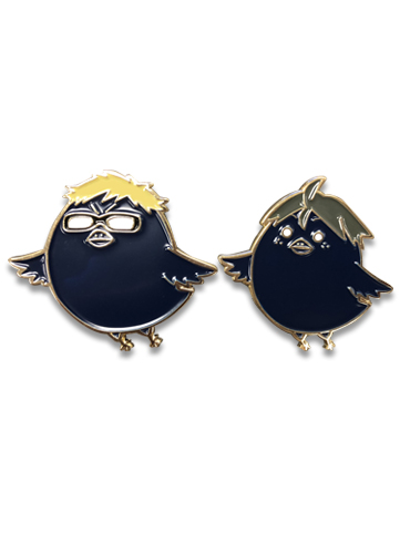 Haikyu!! - Tsukishima Crow & Yamaguchi Crow Pins, an officially licensed product in our Haikyu!! Pins & Badges department.