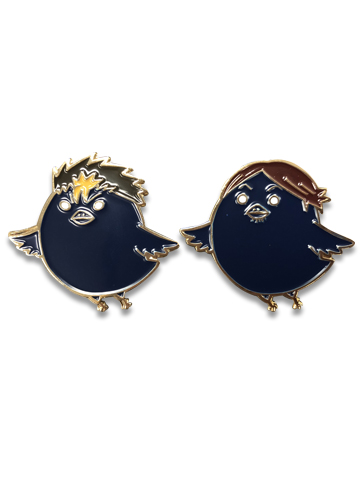 Haikyu!! - Nishinoya Crow & Azumane Crow Pins, an officially licensed product in our Haikyu!! Pins & Badges department.