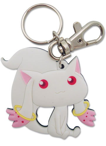 Madoka Magica Kyubey Pvc Keychain, an officially licensed product in our Madoka Magica Key Chains department.