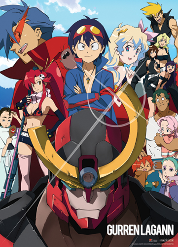 Gurren Lagann Group Wall Scroll, an officially licensed product in our Gurren Lagann Wall Scroll Posters department.