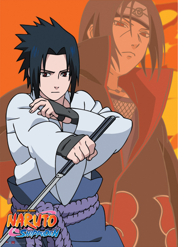 Naruto Shippuden Itachi & Sasuke Wall Scroll, an officially licensed product in our Naruto Shippuden Wall Scroll Posters department.