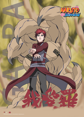Naruto Shippuden Gaara Wall Scroll, an officially licensed product in our Naruto Shippuden Wall Scroll Posters department.