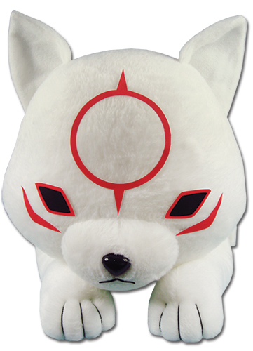 Okami-Den - Chibiterasu Lying Plush 20'', an officially licensed product in our Okamiden Plush department.