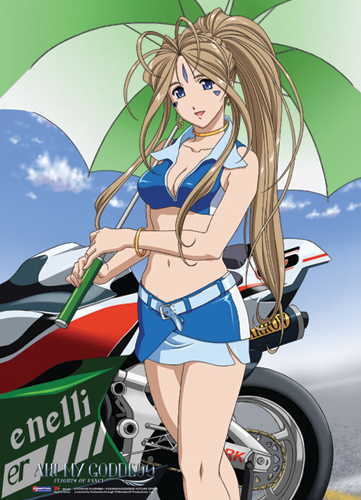 Ah! My Goddess Belldandy & Bike Wall Scroll, an officially licensed product in our Ah! My Goddess Wall Scroll Posters department.