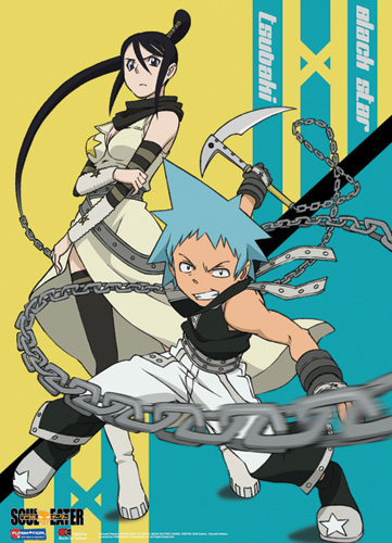 Soul Eater Black Star Tsubaki Wall Scroll, an officially licensed product in our Soul Eater Wall Scroll Posters department.