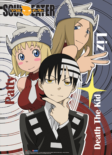 Soul Eater Death The Kid Liz And Patti Wall Scroll, an officially licensed product in our Soul Eater Wall Scroll Posters department.