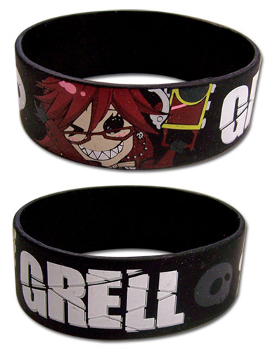 Black Butler Grell Pvc Wristband, an officially licensed product in our Black Butler Wristbands department.
