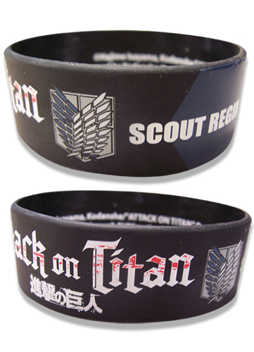 Attack On Titan Scout Regiment Pvc Wristband, an officially licensed product in our Attack On Titan Wristbands department.