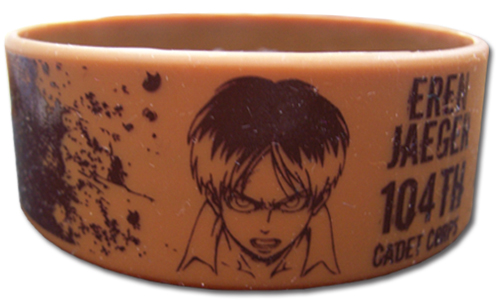 Attack On Titan - Eren Pvc Wristband, an officially licensed product in our Attack On Titan Wristbands department.