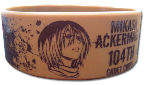 Attack On Titan - Mikasa Pvc Wristband, an officially licensed product in our Attack On Titan Wristbands department.