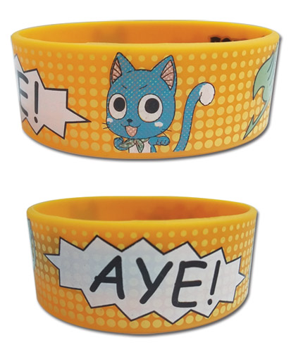 Fairy Tail - Comic Book Happy Pvc Wristband, an officially licensed product in our Fairy Tail Wristbands department.