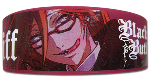 Black Butler -Grell Red Pvc Wristband, an officially licensed product in our Black Butler Wristbands department.
