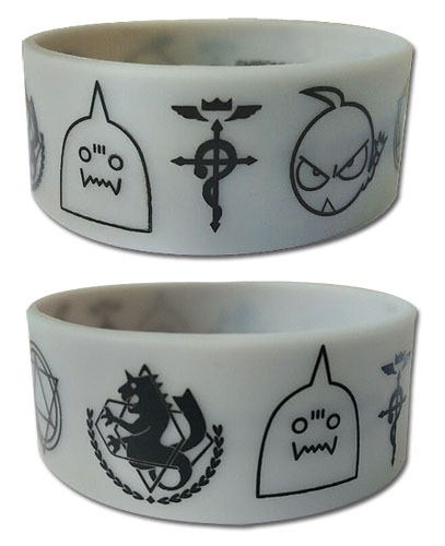 Fullmetal Alchemist - Symbols Pvc Wristband, an officially licensed product in our Fullmetal Alchemist Wristbands department.