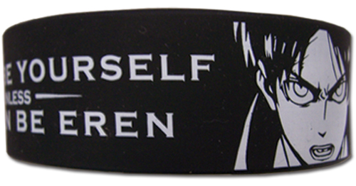 Attack On Titan - Quote Pvc Wristband, an officially licensed product in our Attack On Titan Wristbands department.