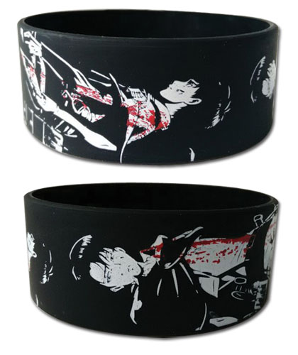 Attack On Titan - Eren & Levi Pvc Wristband, an officially licensed product in our Attack On Titan Wristbands department.