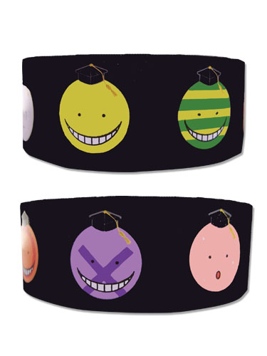 Assassination Classroom - Koro Sensei Faces Pvc Wristband, an officially licensed product in our Assassination Classroom Wristbands department.