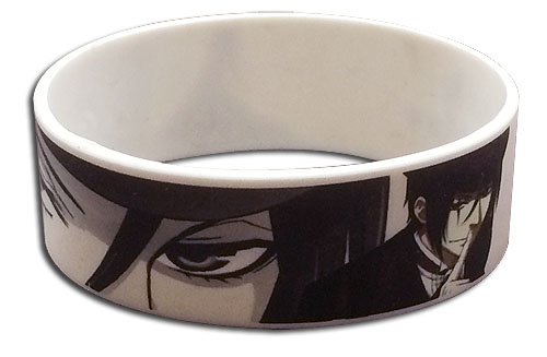 Black Butler Boc - Sebastian Hush Pvc Wristband, an officially licensed product in our Black Butler Book Of Circus Wristbands department.