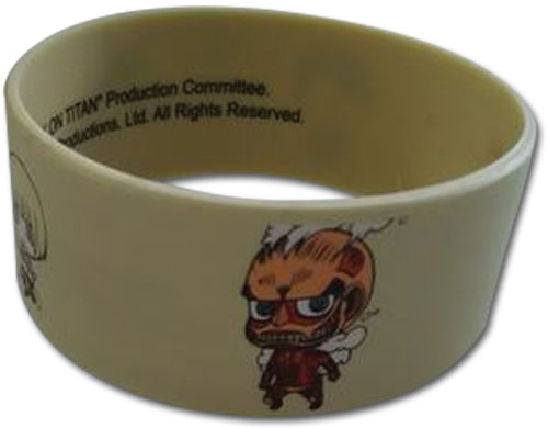 Attack On Titan - Sd Group & Titan Pvc Wristband, an officially licensed product in our Attack On Titan Wristbands department.