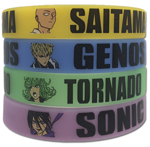 One Punch Man - Multi Pack Pvc Wristband, an officially licensed product in our One-Punch Man Wristbands department.