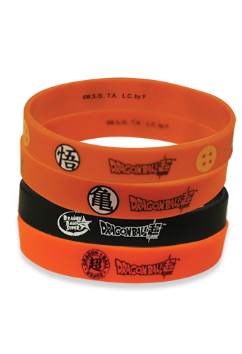 Dragon Ball Super - Dbs Logo Multi 4-Pack Pvc Wristband, an officially licensed product in our Dragon Ball Super Wristbands department.