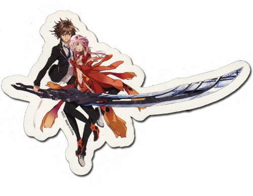 Guilty Crown Ouma & Yuzuriha Sticker, an officially licensed product in our Guilty Crown Stickers department.