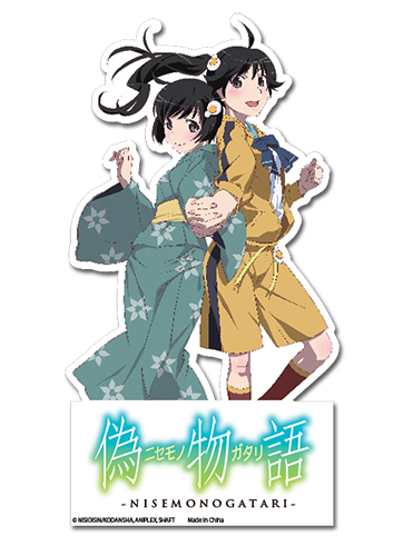 Nisemonogatari - Fire Sisters Sticker, an officially licensed product in our Nisemongatari Stickers department.