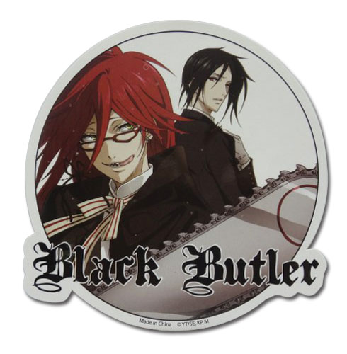 Black Butler - Grell & Sebastian Sticker, an officially licensed product in our Black Butler Stickers department.