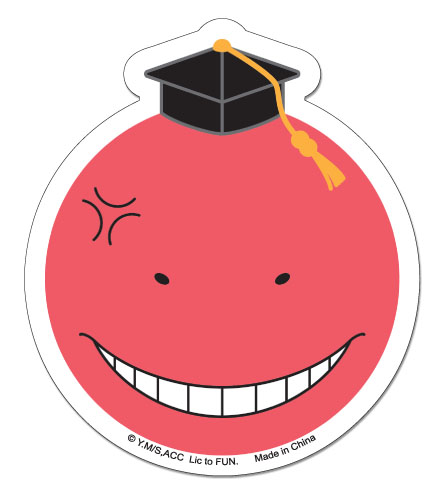 Assassination Classroom - Red Koro Sensei Sticker, an officially licensed Assassination Classroom product at B.A. Toys.