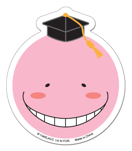 Assassination Classroom - Pink Koro Sensei Sticker, an officially licensed product in our Assassination Classroom Stickers department.